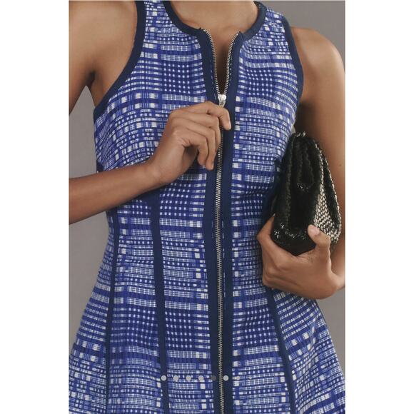 Anthropologie Sleeveless Sculpted Mini Dress Size 0 - Picture 5 of 10